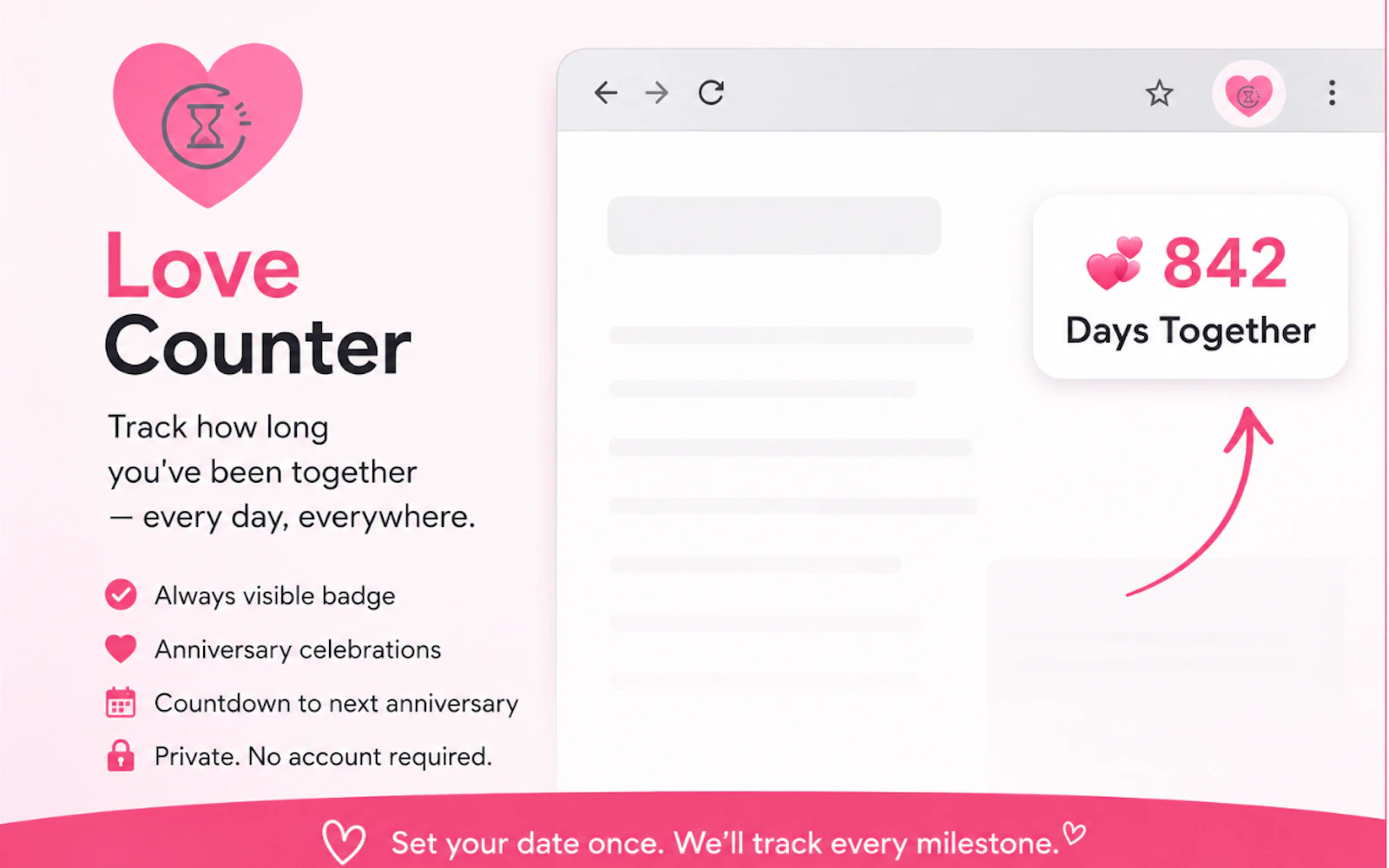 Love Counter & Anniversary Reminder screenshot 1