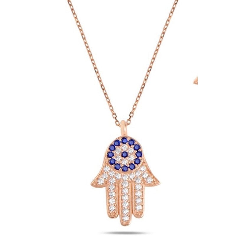 Bright Hamsa and Eye necklace - Screenshot 3 showing product features and functionality