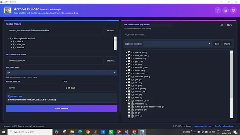 Archive Builder screenshot 3