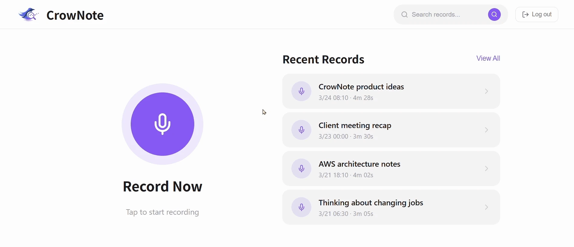 CrowNote 대표 미리보기