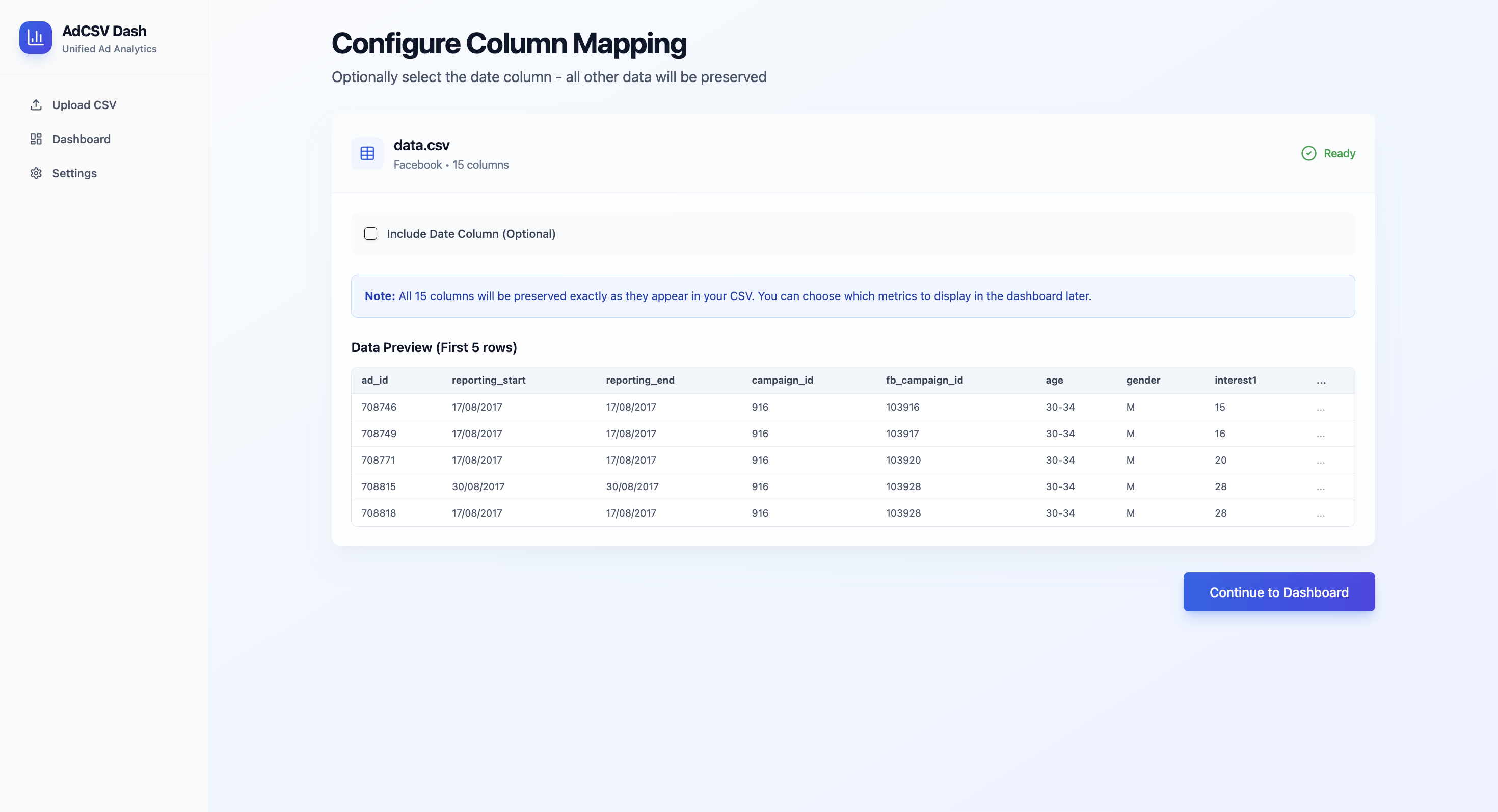 AdSync Dashboard gallery image