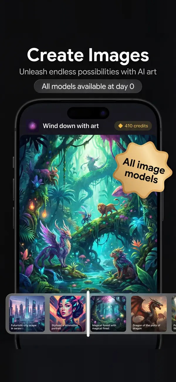 diffuria: AI Image & Video - Main product screenshot demonstrating key features and user interface