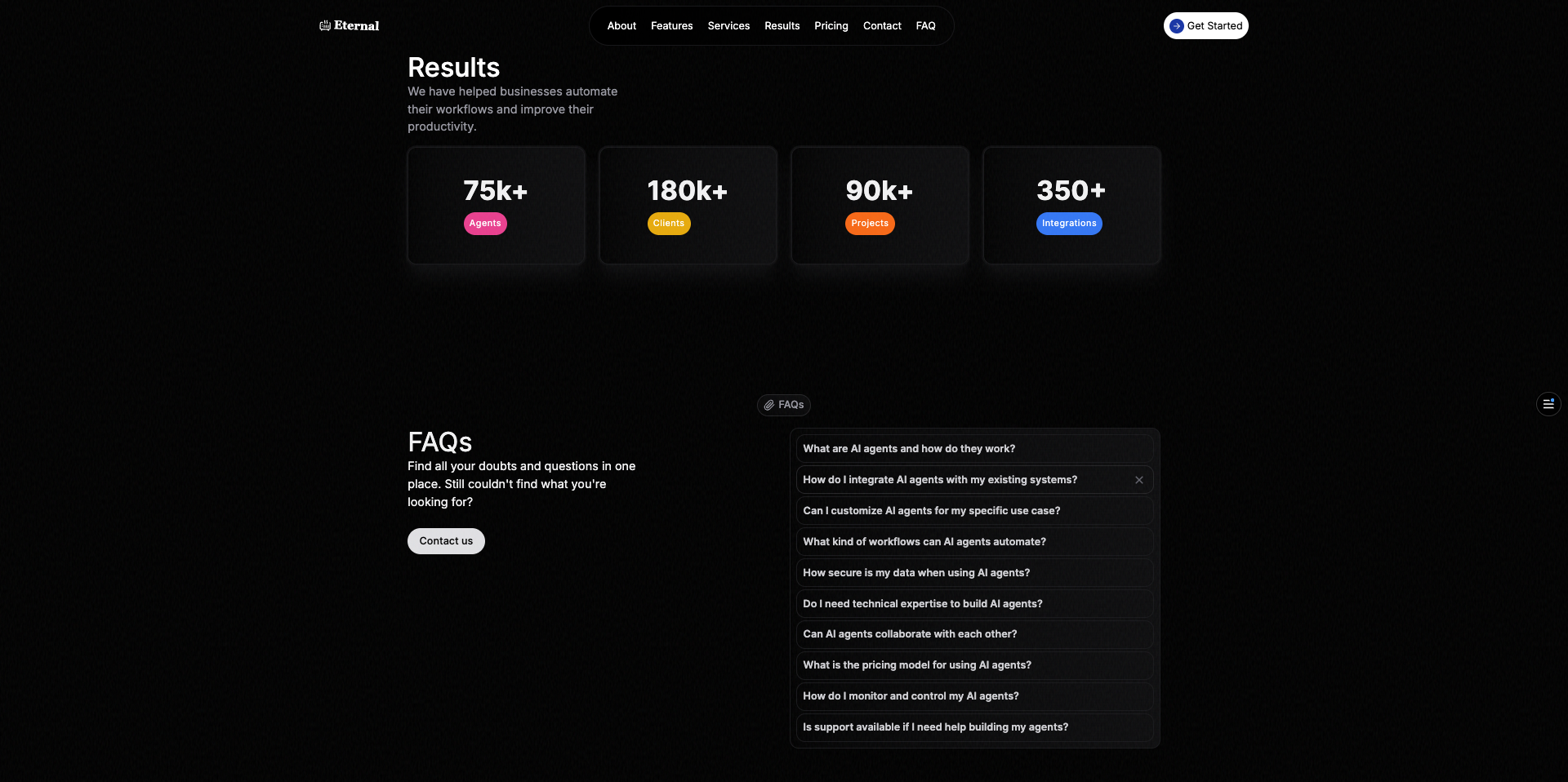 Eternal - Nextjs React Tailwind Template - Screenshot 3 preview
