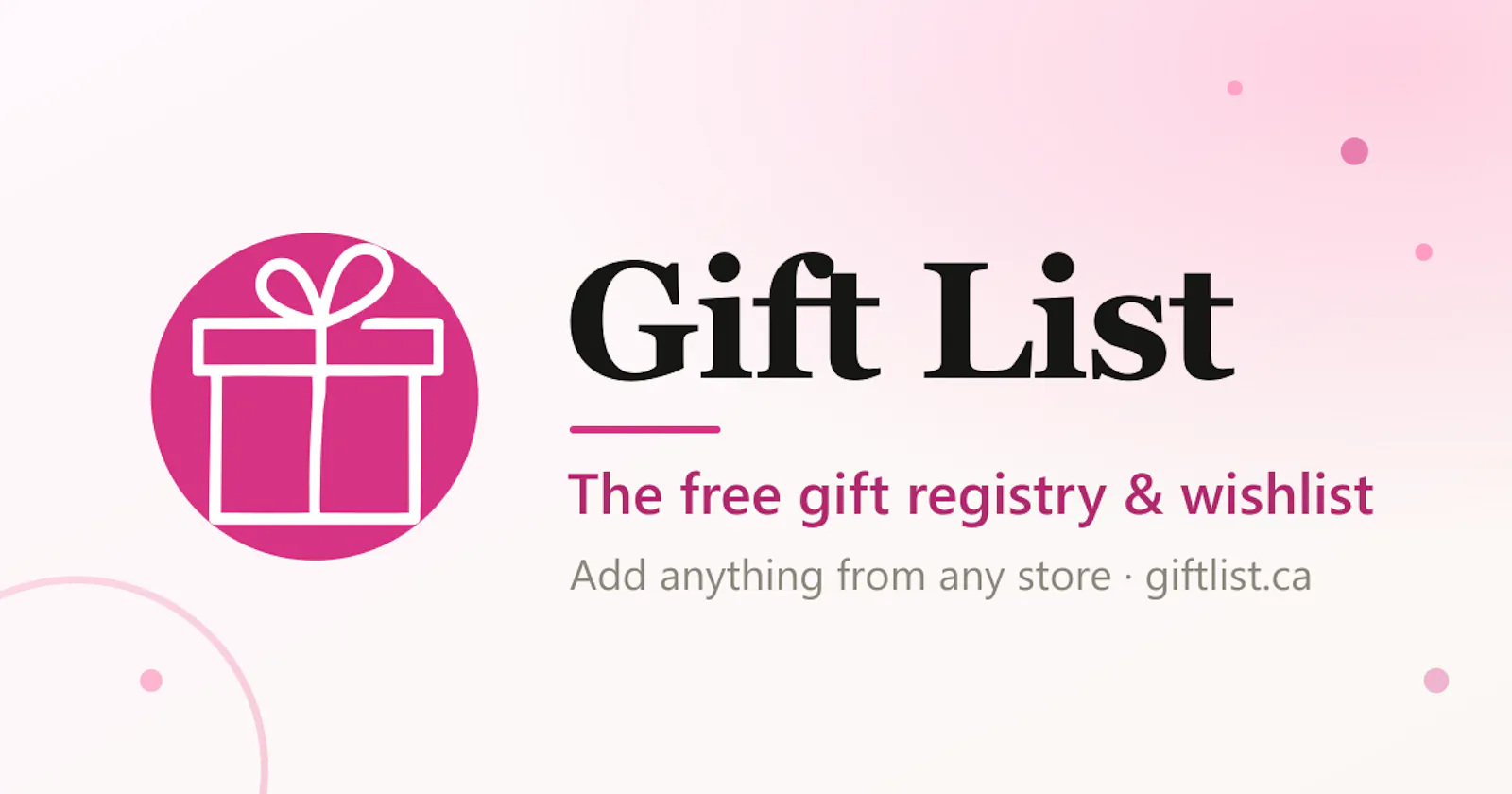 Gift List Free gift registry screenshot 1