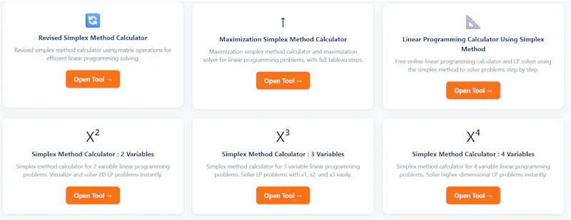 Simplex Method Calculator screenshot 2