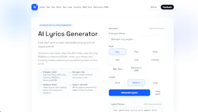 ai-lyrics-generator gallery image