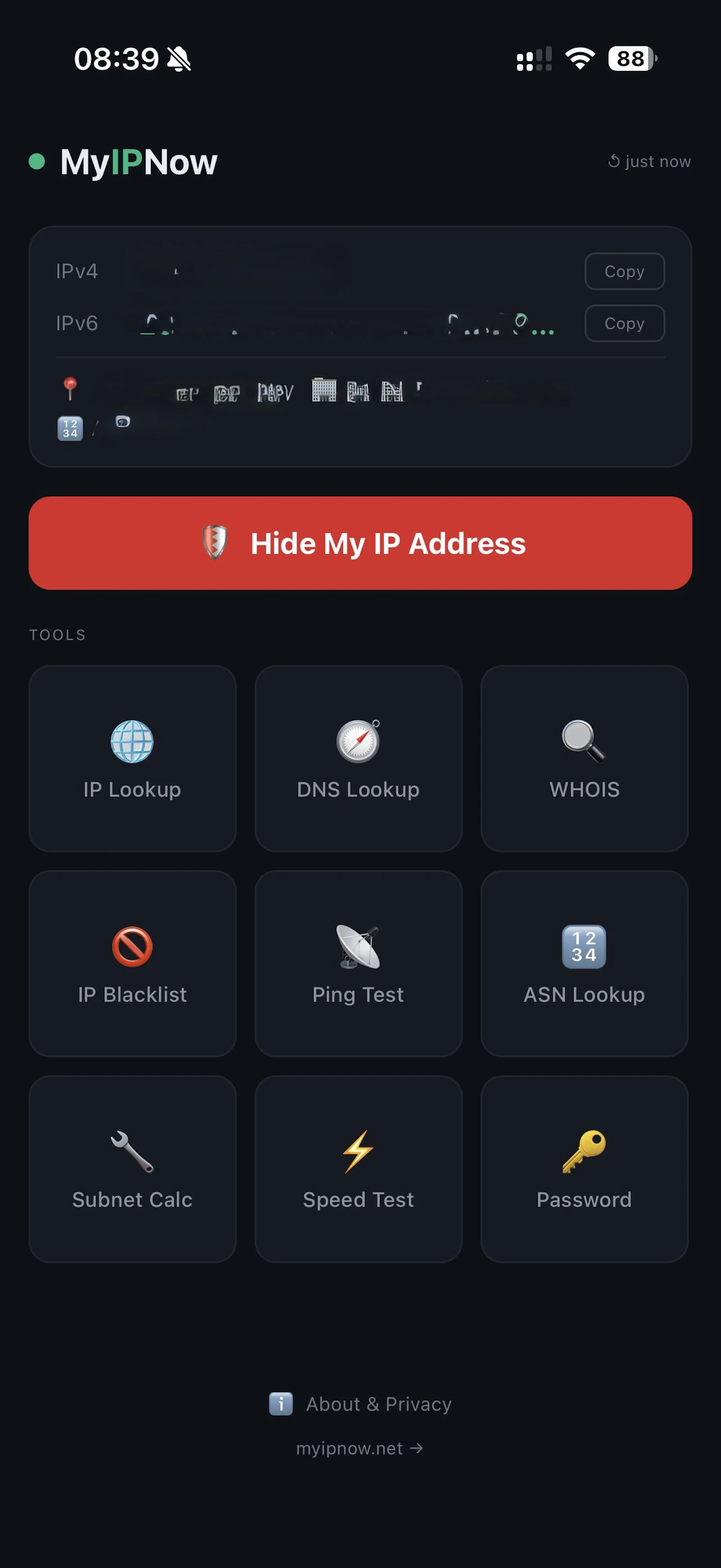 MyIPNow: IP & Network Tools screenshot 1