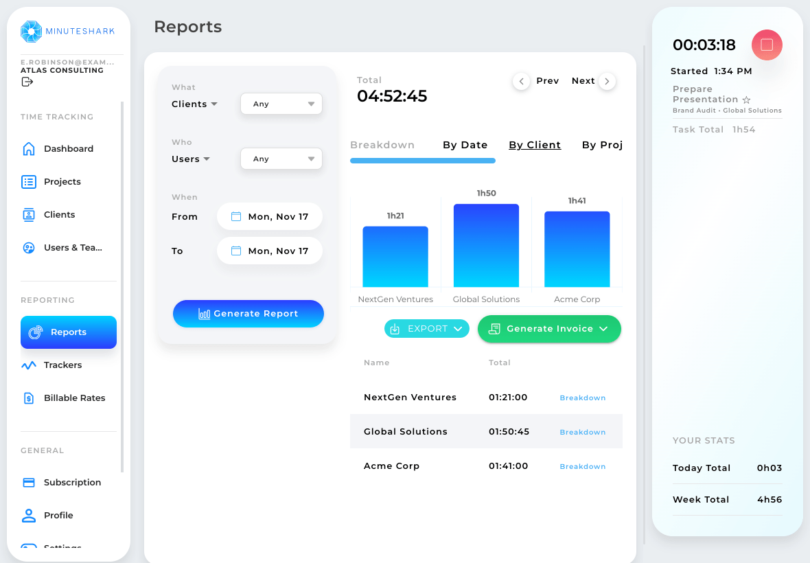 MinuteShark - Screenshot 3 showing product features and functionality