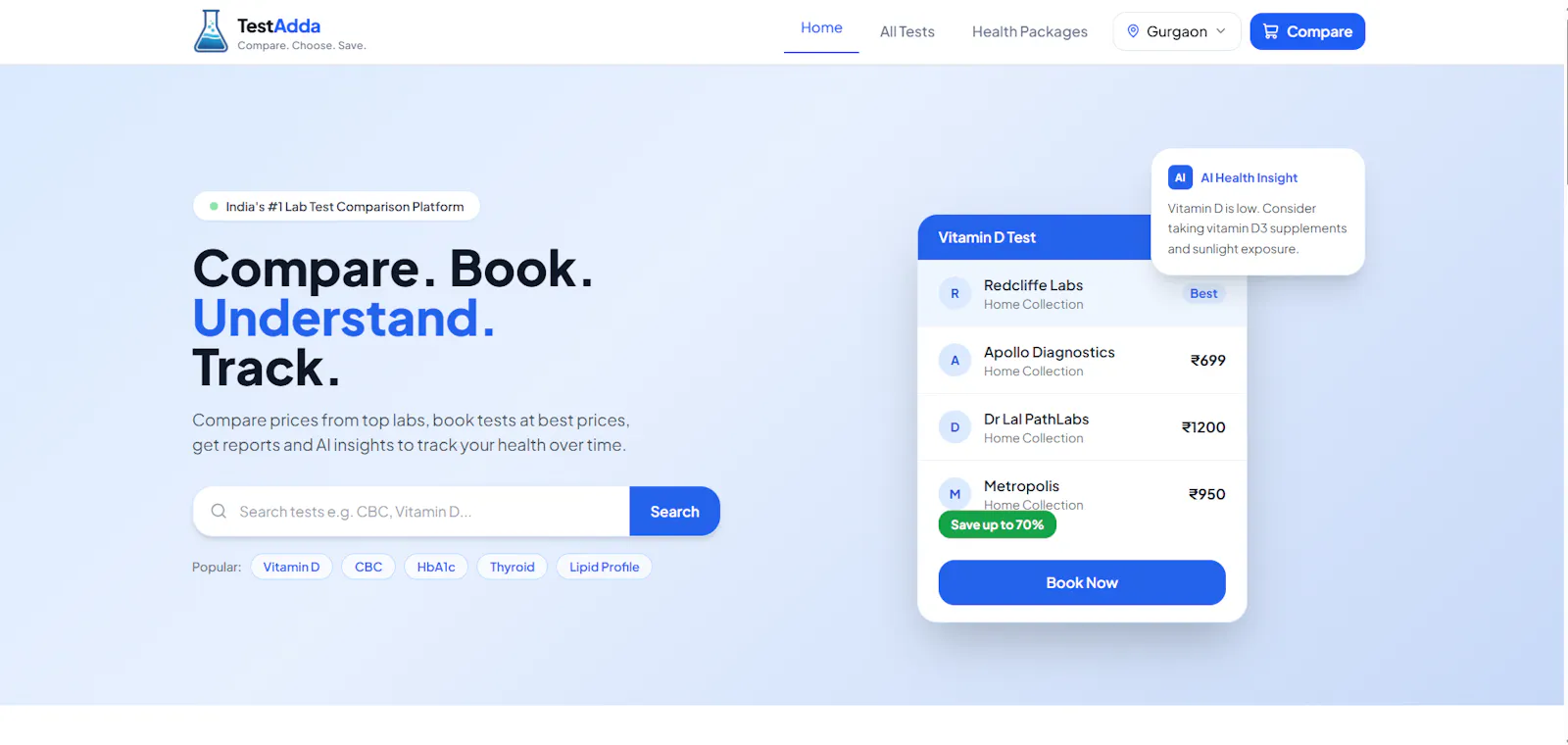 TestAdda — Compare Lab Test Prices screenshot 1