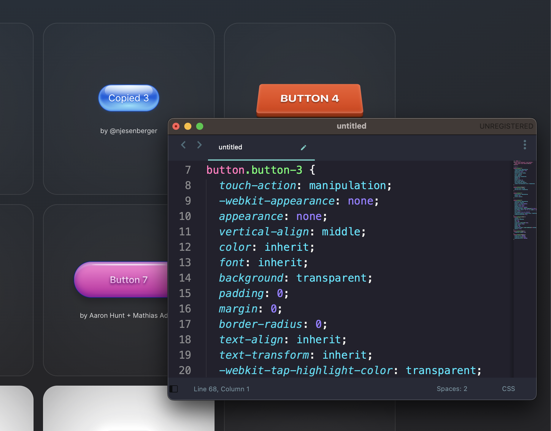 CSS 3D Buttons Collection by CSS Pro media 3
