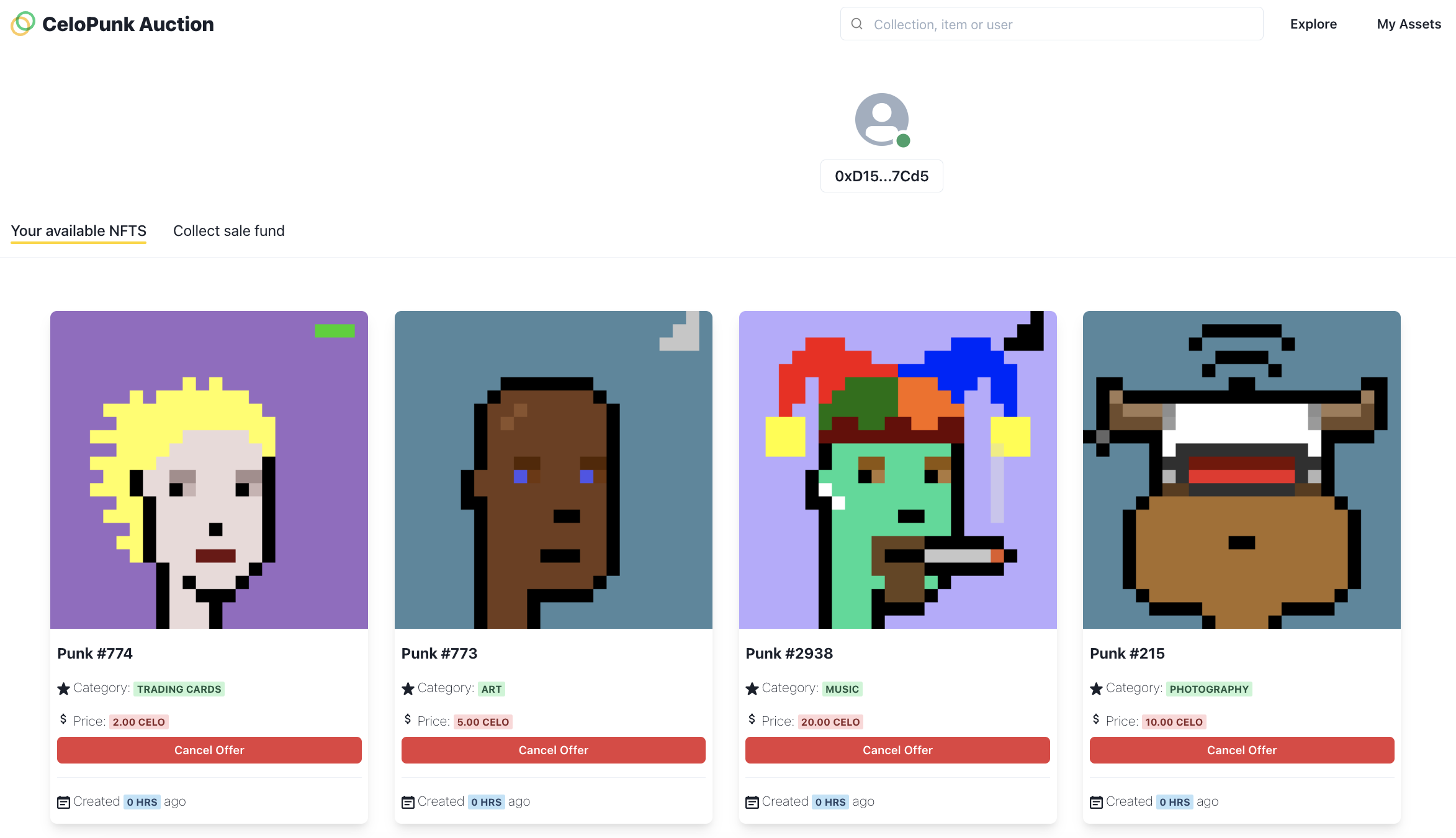 CryptoPunk auction gallery image