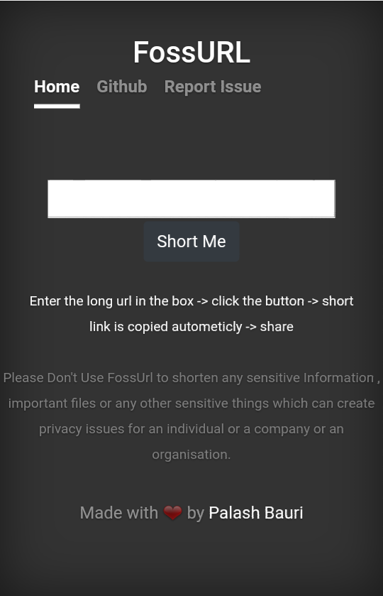 FossURL gallery image