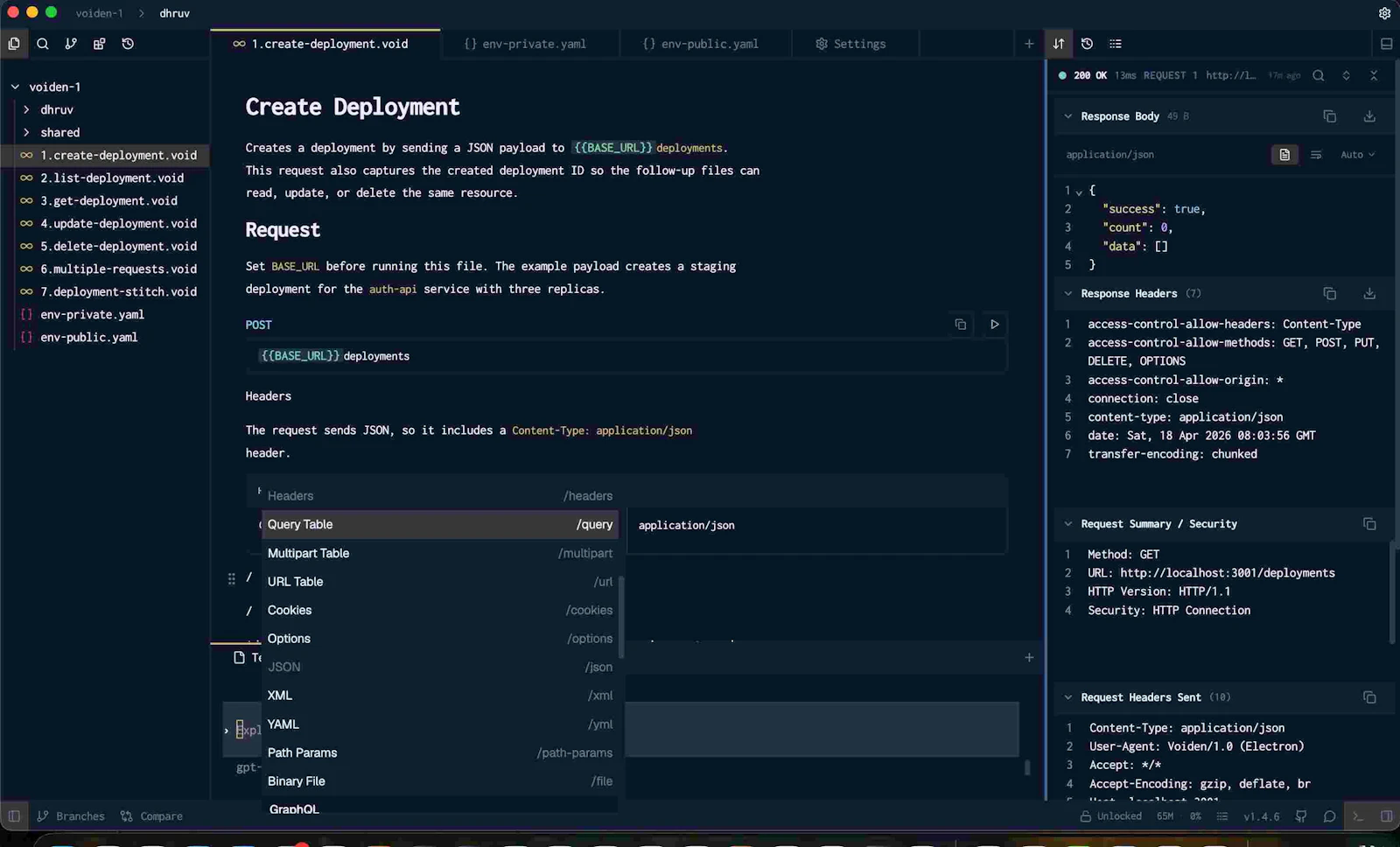 Voiden : API Work - But Done Better screenshot 3