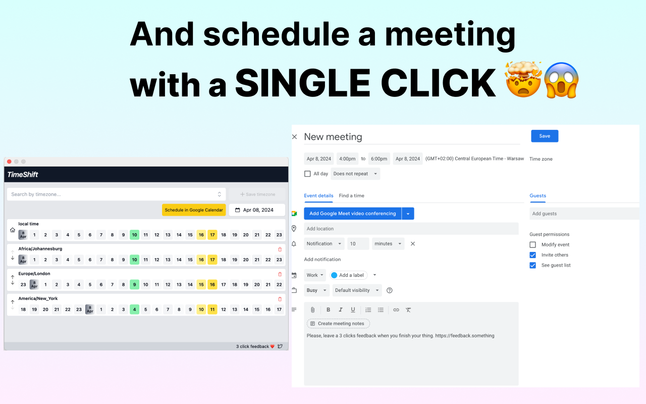 Timeshift - Timezones wurden für Besprechungen einfach gemacht Medien 5