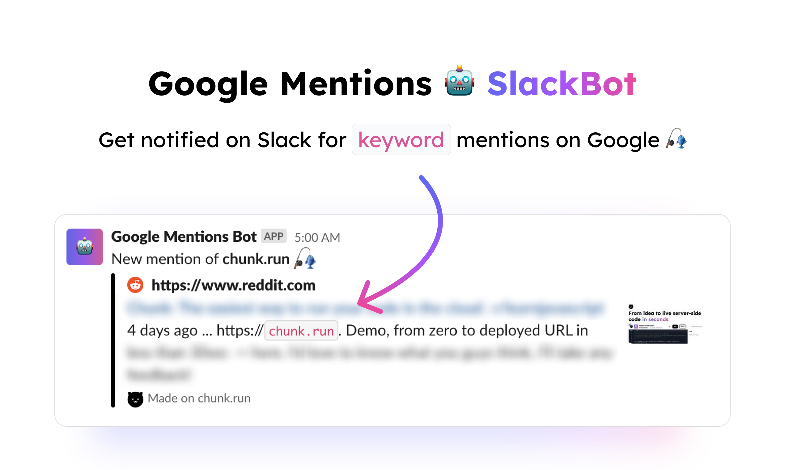 fluido Mecánica reacción Google Mentions Slackbot - Product Information, Latest Updates, and Reviews  2023 | Product Hunt