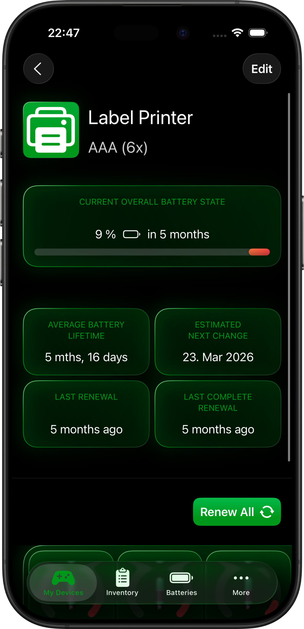 Batteries At Home - Screenshot 4 showing product features and functionality