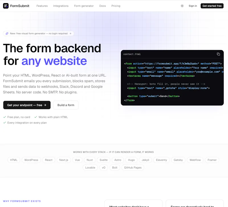 FormSubmit screenshot 2