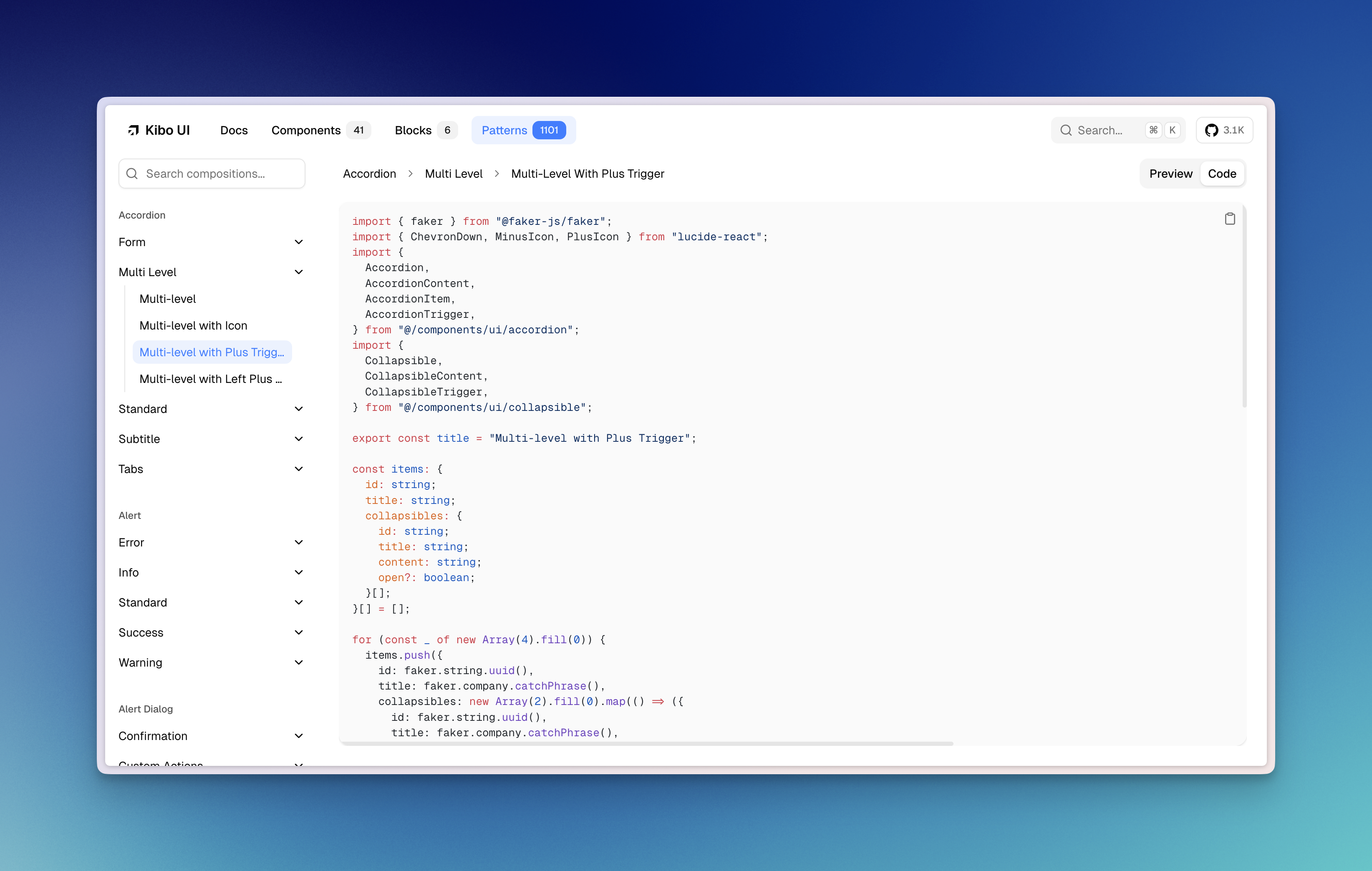 Kibo UI gallery image