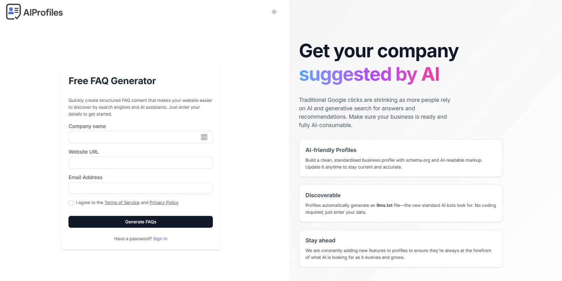 Média Aiprofiles - Être mentionné par l'IA: le schéma instantané Marquage pour les non-techniques 3