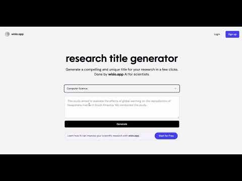 Research Title Generator gallery image