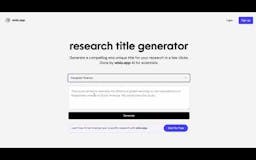 Research Title Generator media 1