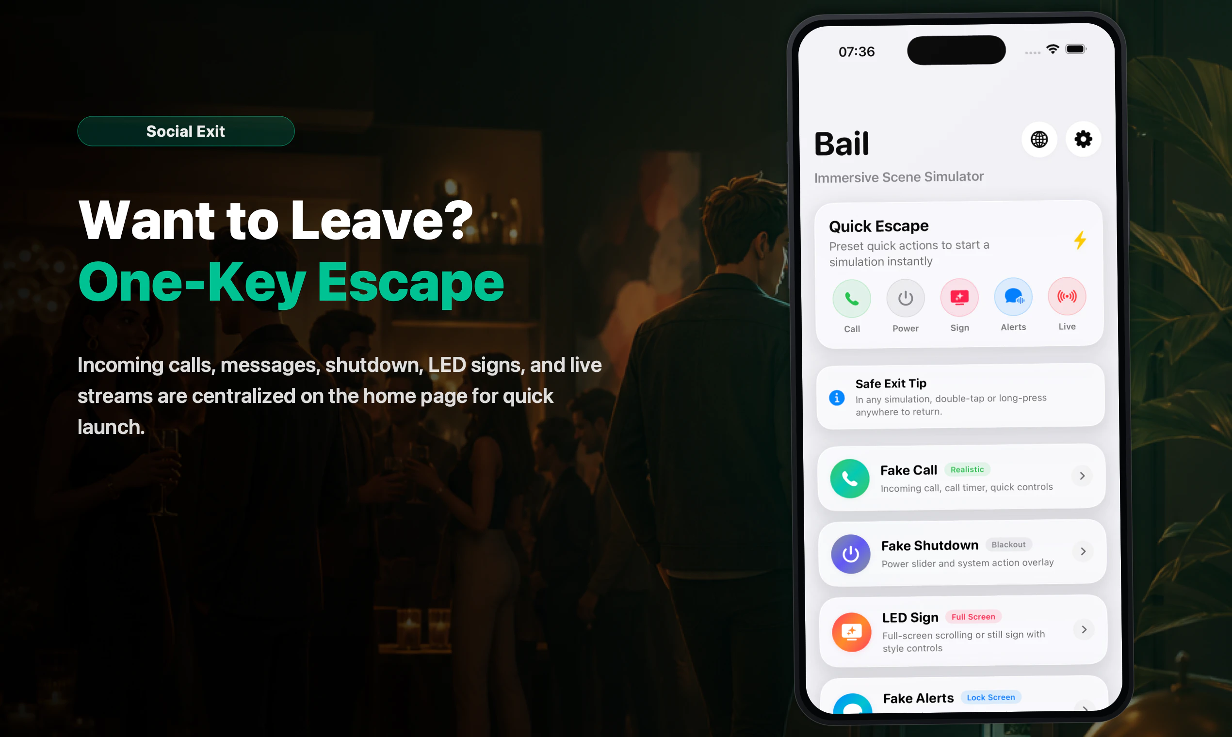Bail: Fake Call Simulator screenshot 1