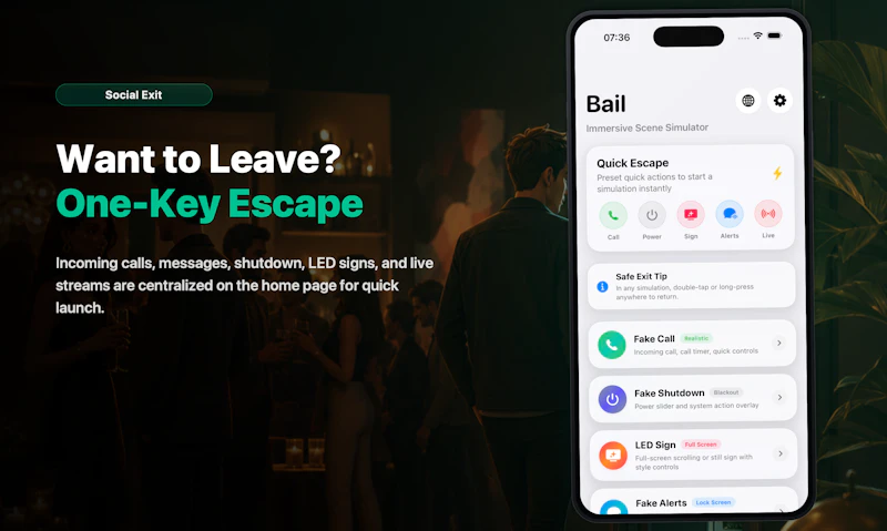 Bail: Fake Call Simulator screenshot 2
