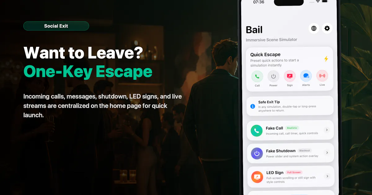 Bail: Fake Call Simulator