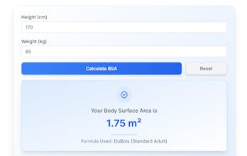 BSA Calculator gallery image