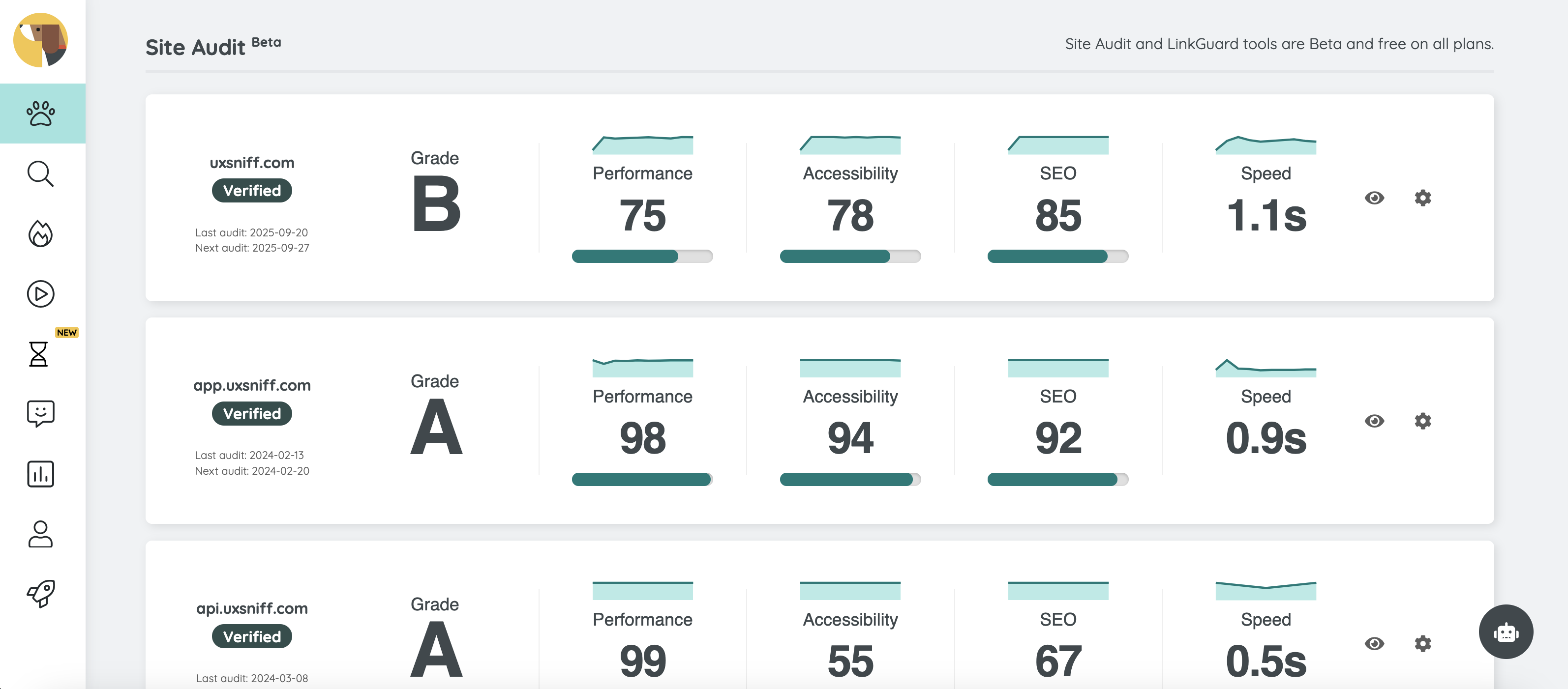 UXsniff gallery image