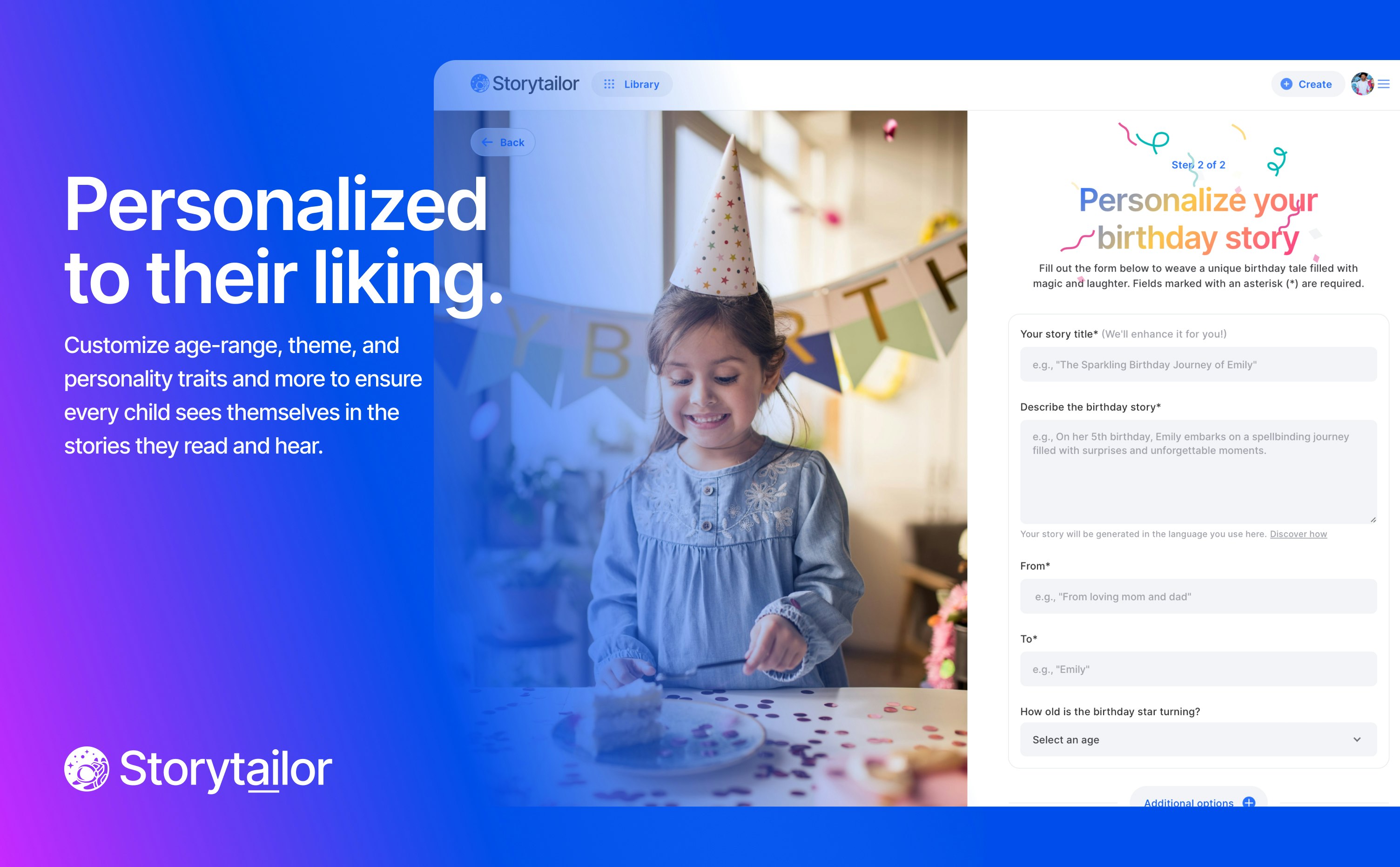 Storytailor.ai - 마법, 웃음 및 ai로 개인화 된 이야기를 만듭니다. 미디어 3