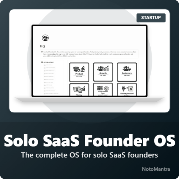Solo SaaS Founder OS