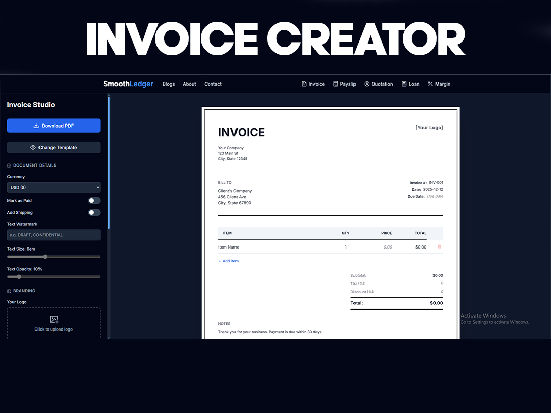 SmoothLedger - Screenshot 2 showing product features and functionality