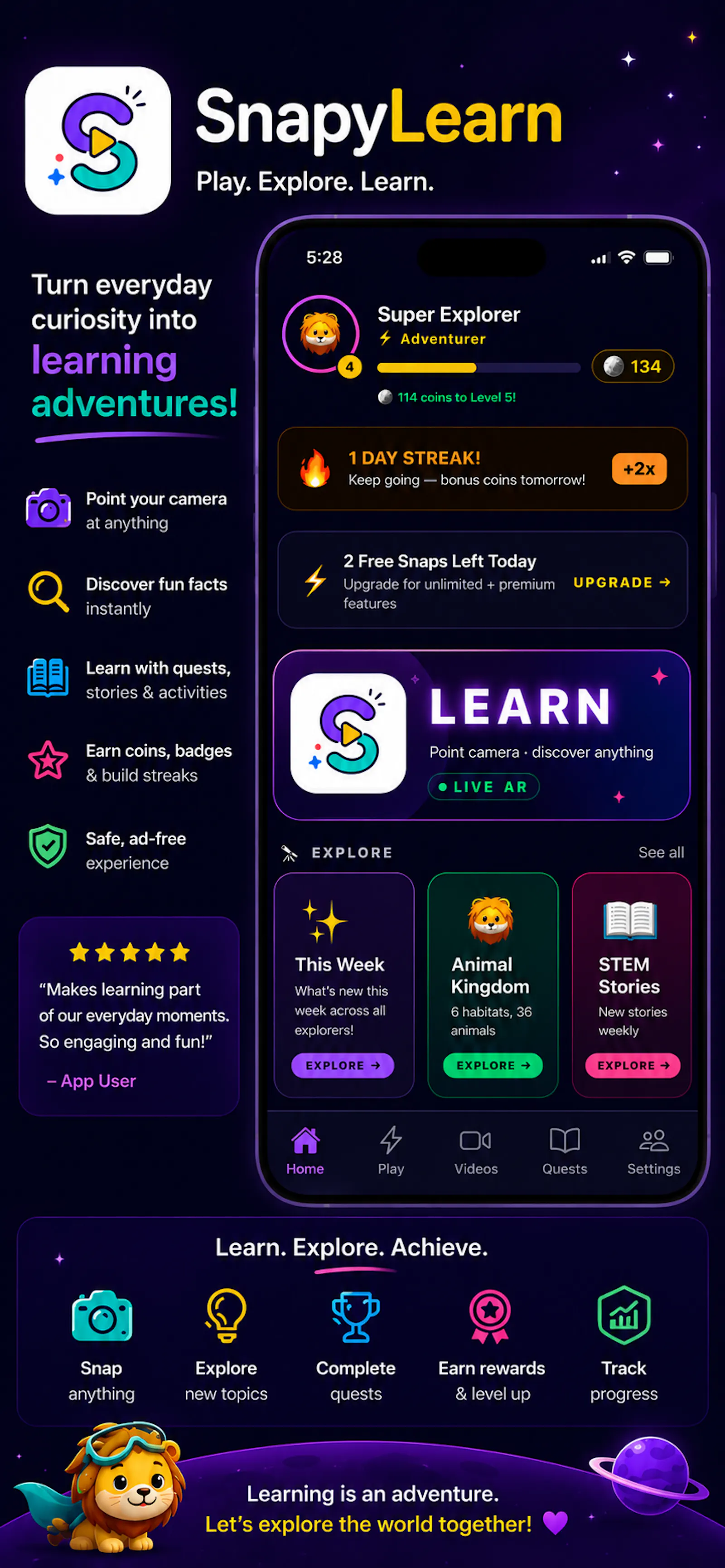 SnapyLearn screenshot 1