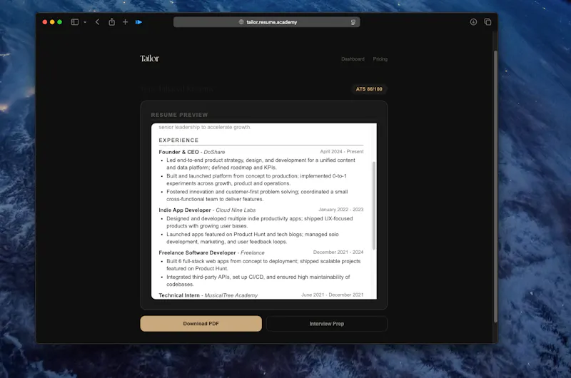 Resume Tailor screenshot 7