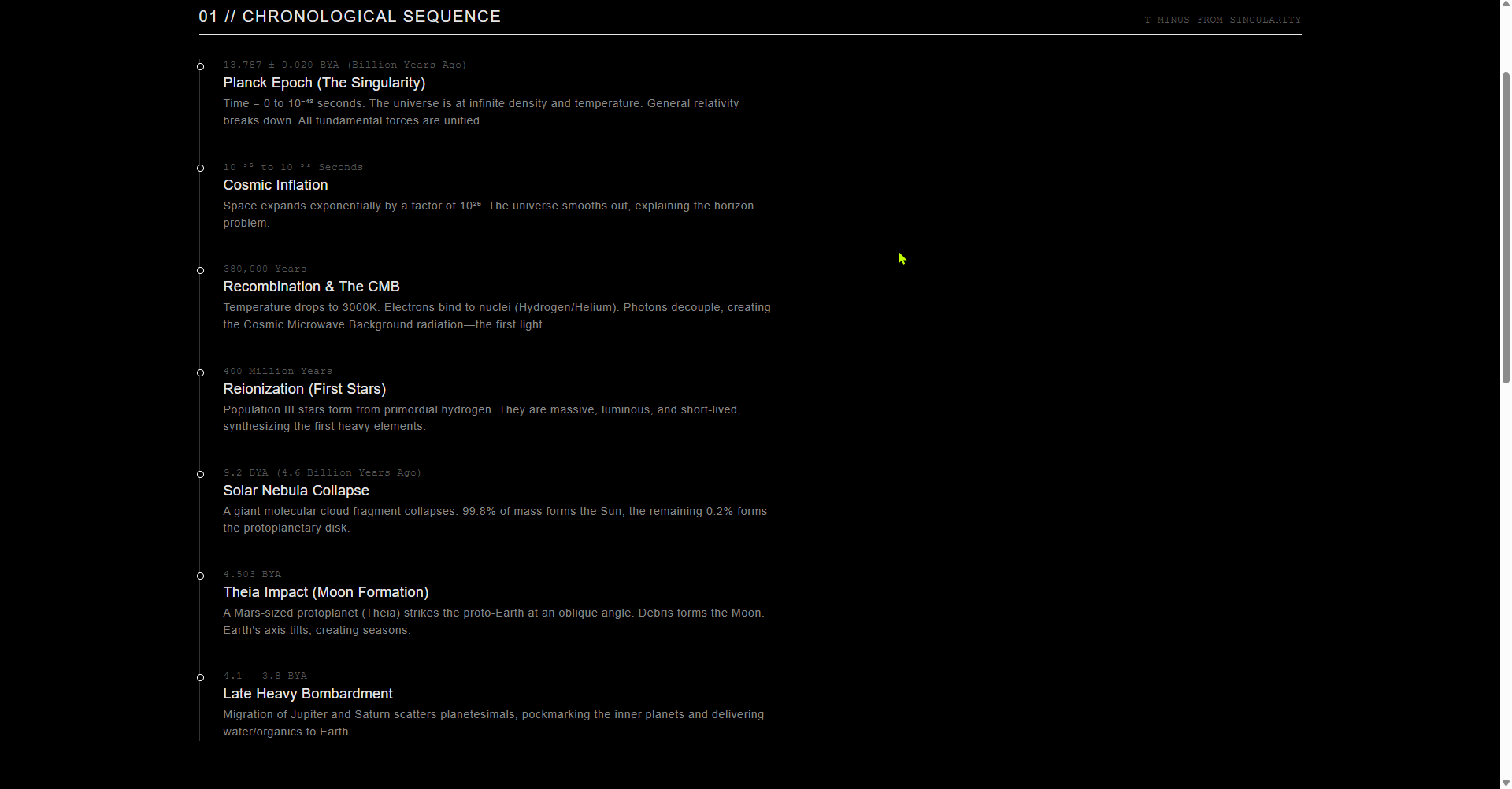 ASTRO.PHYSICS // CHRONOS SYSTEM - Screenshot 2 showing product features and functionality