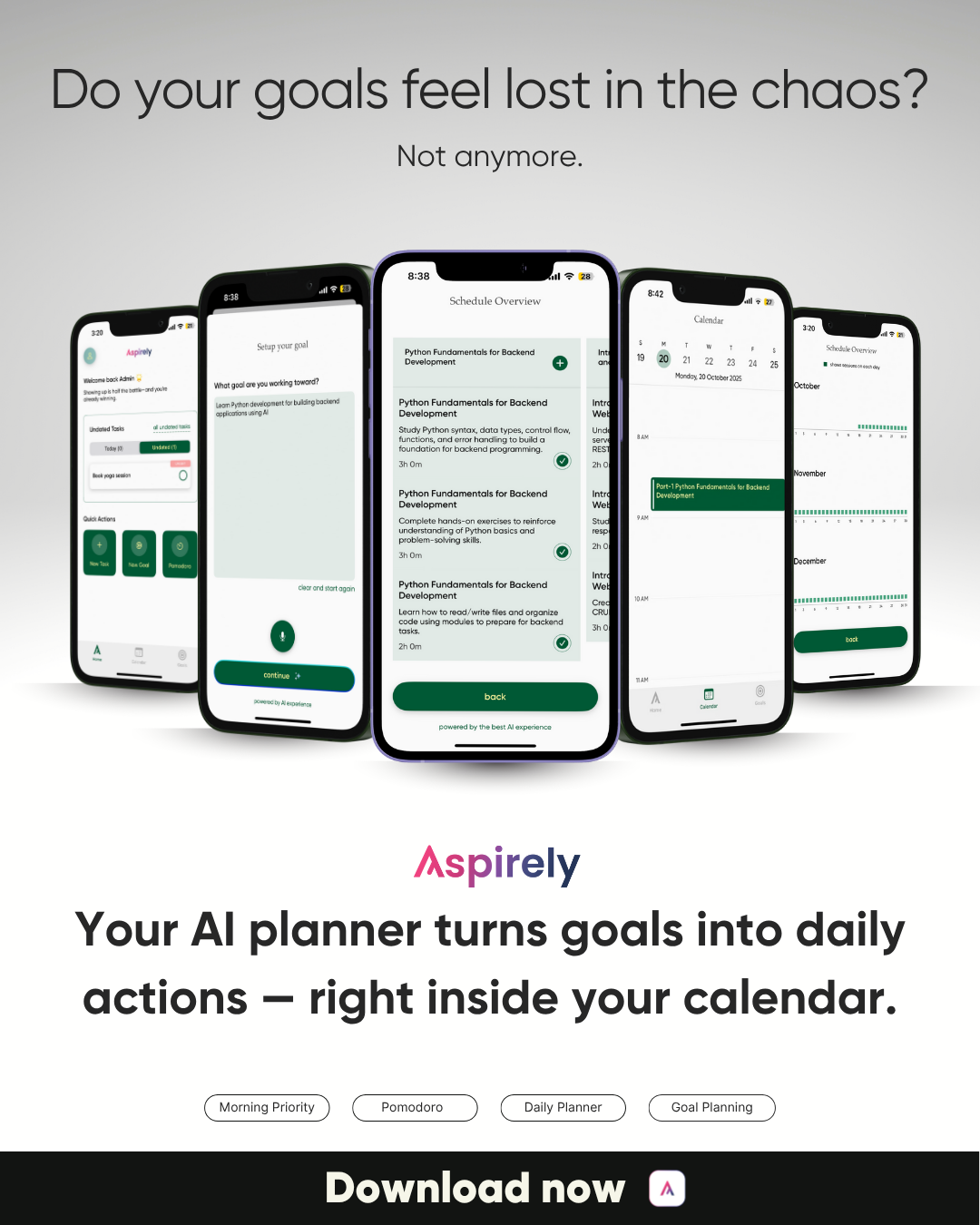 Aspirely: AI Goal & Task Planner gallery image