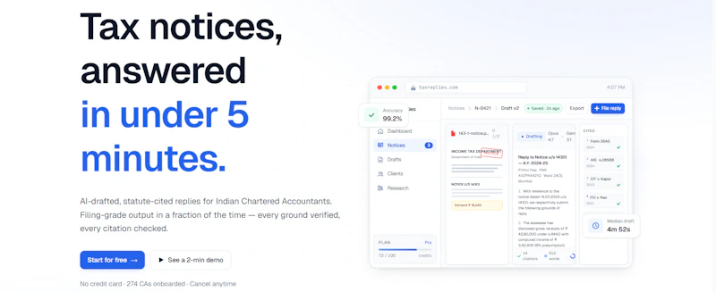 TaxReplies screenshot 1