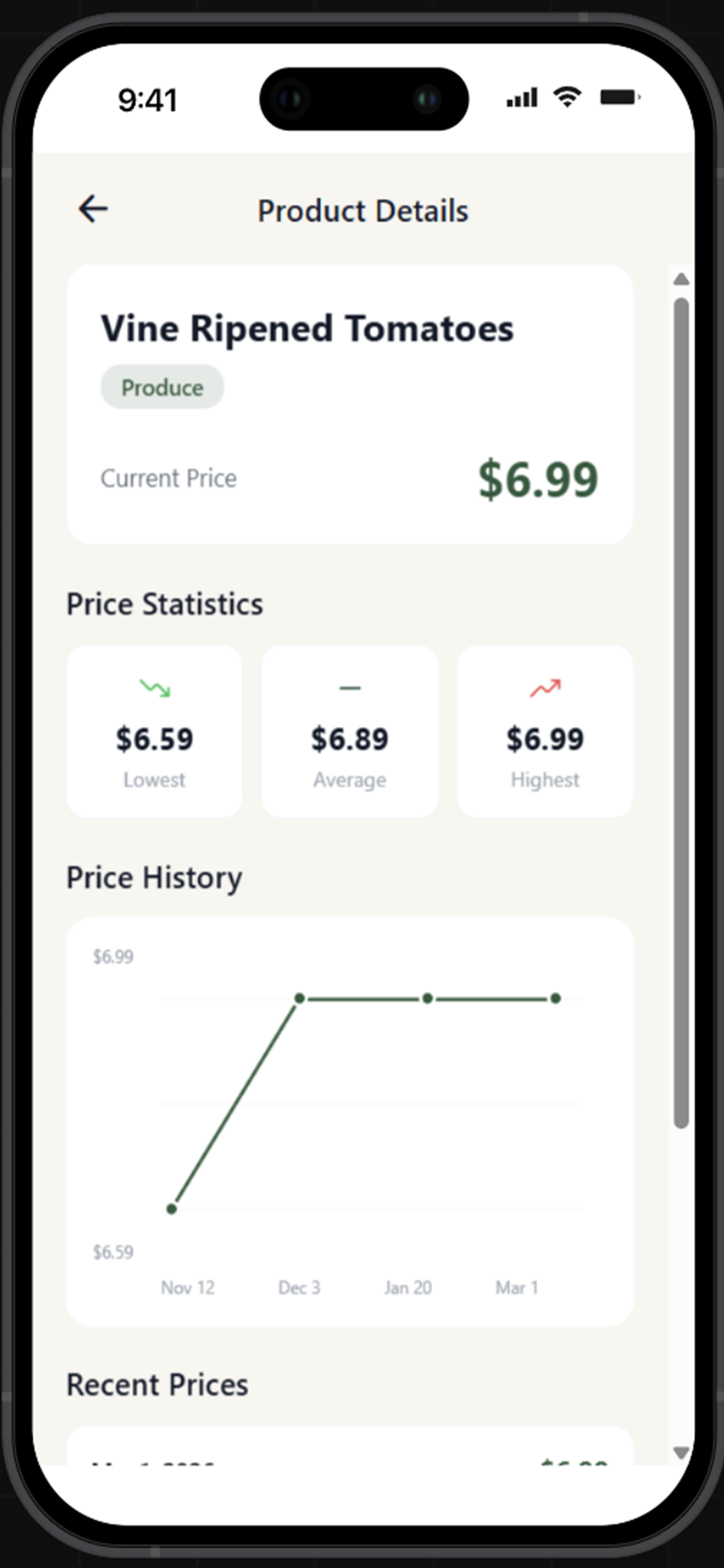 GrocSnap: Grocery Tracker - Main product screenshot demonstrating key features and user interface