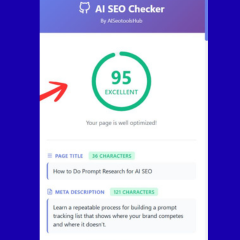 AI SEO Checker - Product Hunt launch logo and brand identity
