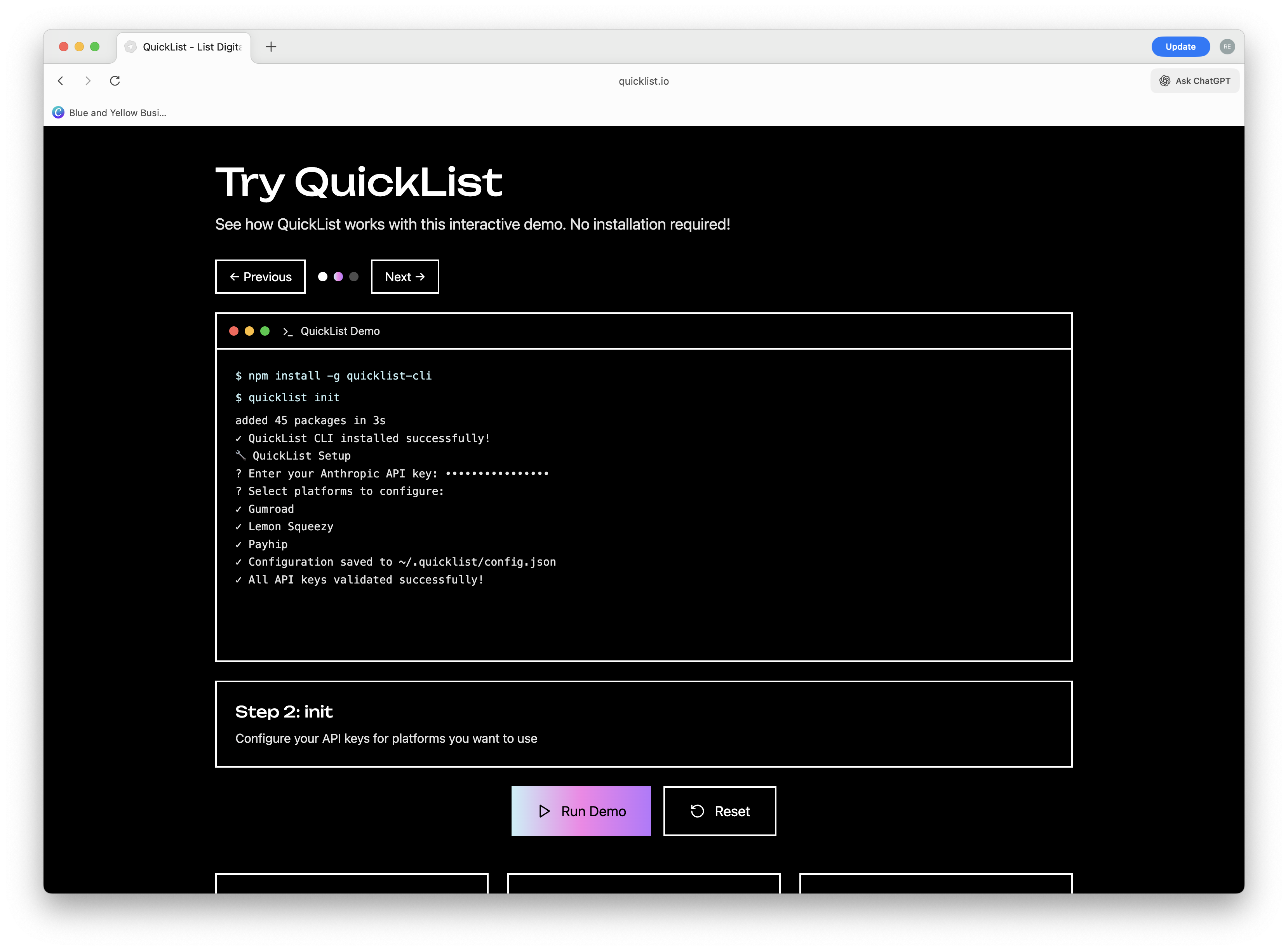 QuickList - Screenshot 3 showing product features and functionality