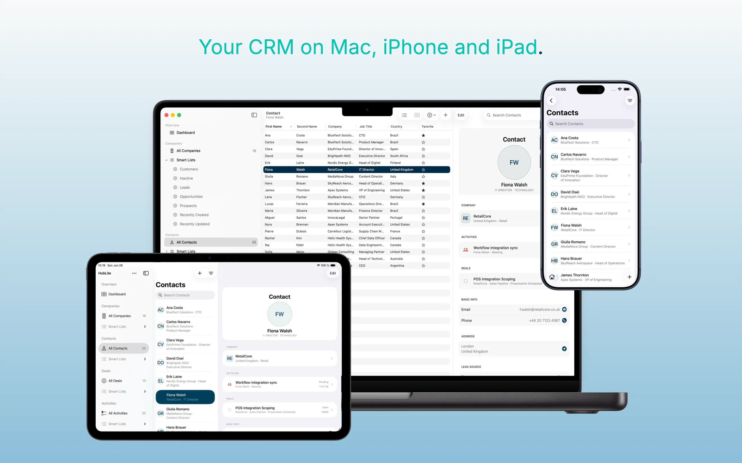 HubLite — Mac CRM for Professionals gallery image