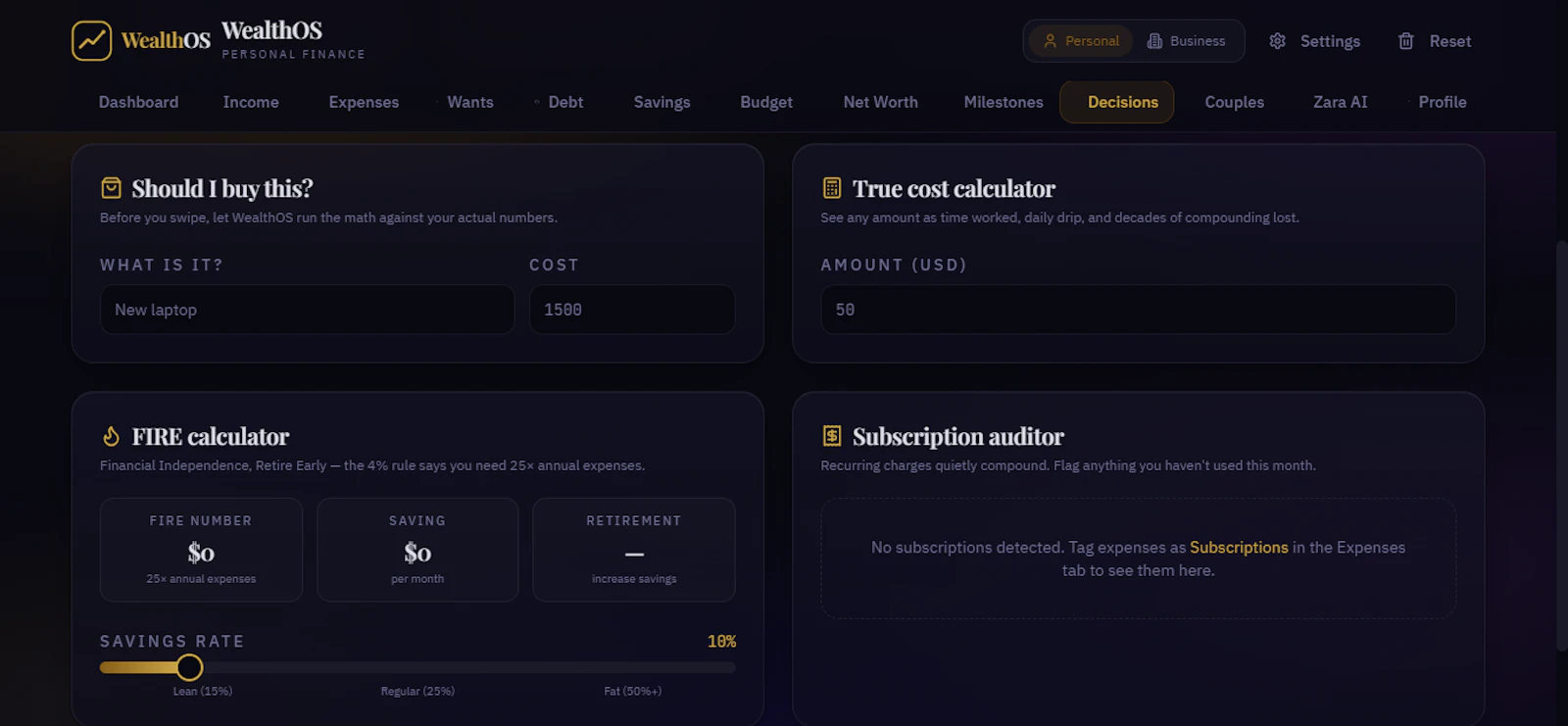 WealthOS Elite  screenshot 1