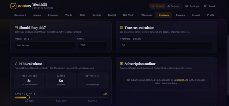 WealthOS Elite  screenshot 1