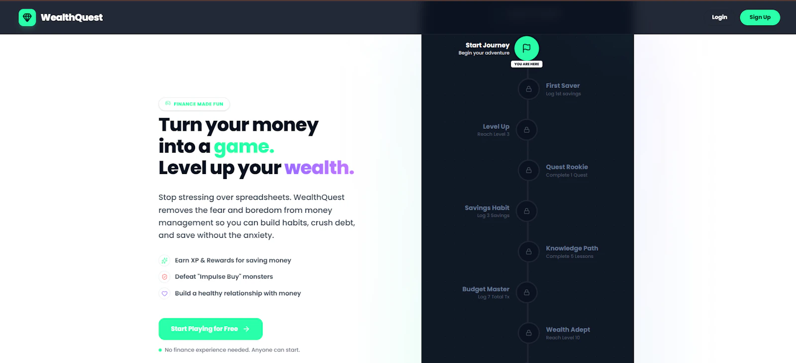 WealthQuest - Gamified Personal Finance screenshot 2