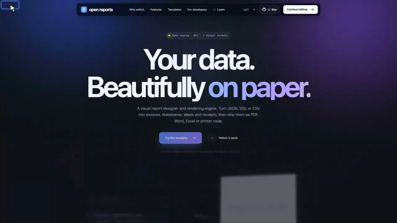 Open Reports gallery image