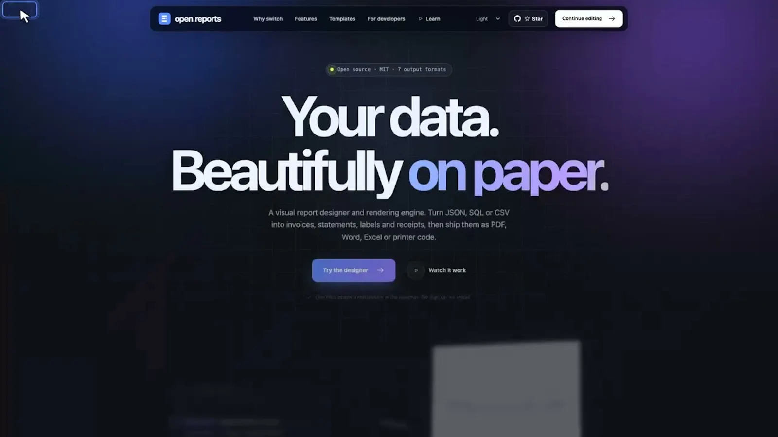 Open Reports screenshot 2 (video preview)