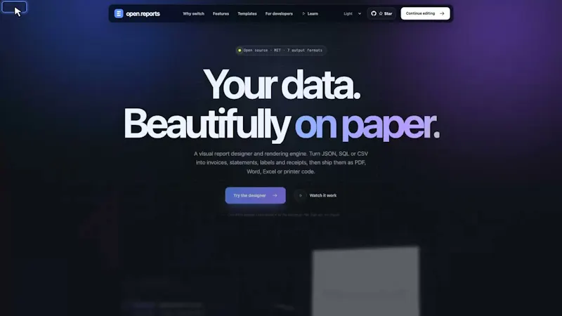 Open Reports screenshot 2 (video preview)