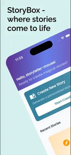 StoryBox - personalized stories - Main product screenshot demonstrating key features and user interface