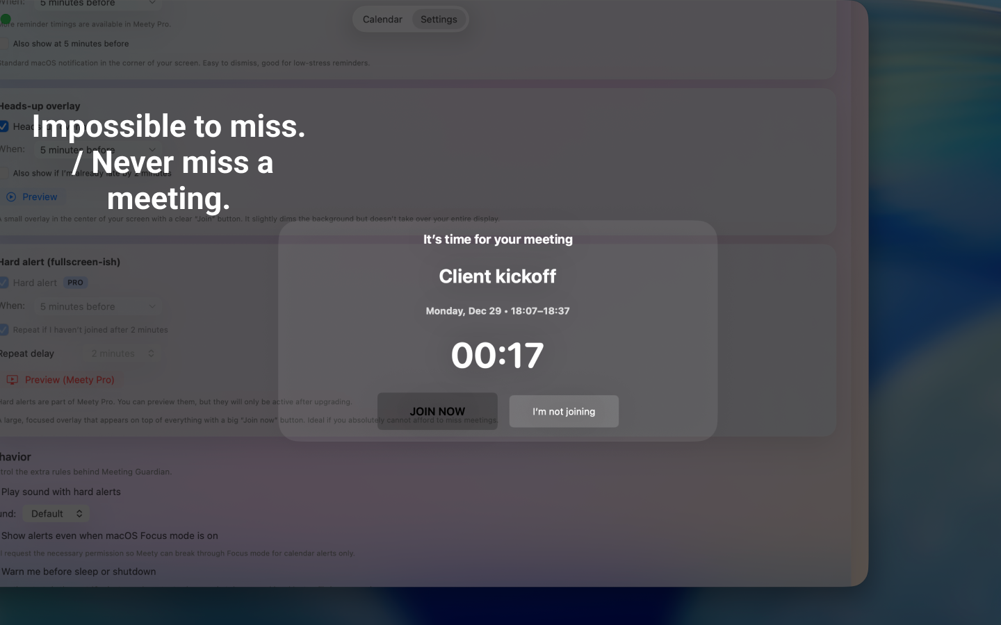 Meety 2.0 - Screenshot 2 showing product features and functionality